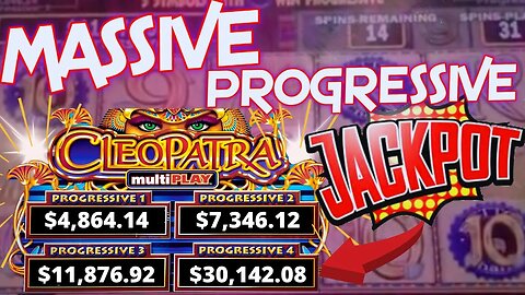 $300/SPINS 🔥I Hit The Progressive!! 🔥MASSIVE High Limit Cleopatra Multi Play JACKPOTS! 💰