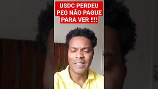 ATENÇÃO ! USDC A BEIRA DE UMA COLAPSO