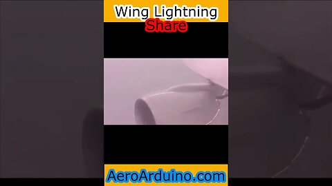 Watch Lightning Strike #Aircraft Wing #Aviation #Flying #AeroArduino