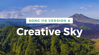 Creative Sky (song 116A, piano, orchestra, drums, music)