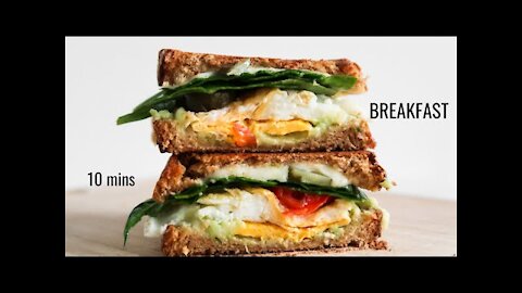 Avocado Egg Grilled Cheese Sandwich Recipe | Healthy Breakfast Sandwich