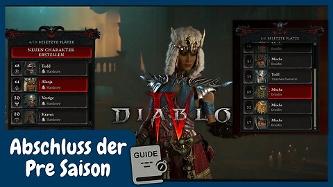 Diablo 4 HC PreSaison Abgeschlossen | Wer hat überlebt / ist gestorben und was habe ich gelernt?