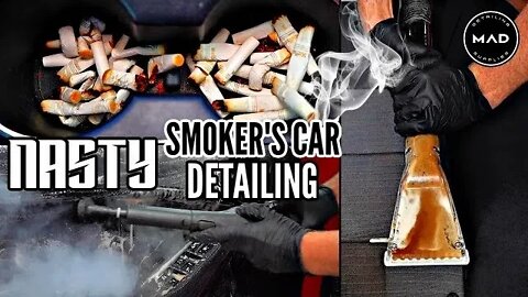 Super Cleaning A SMOKER'S Filthy Car | Disaster Car Detailing | Insane Interior Transformation!!