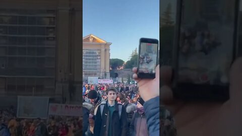 Rome, Italy - Massive Protest In Rome Against Mandates