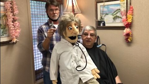 Morgus the Magnificent Puppet Gets His Hair Cut