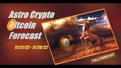 Astro Crypto: #bitcoin weekly Forecast using #astrology Nov 21 thru Nov 26 2022