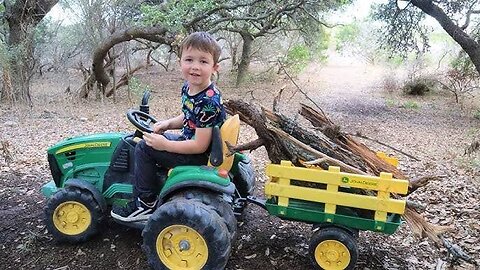 Hudson finds a new kids tractor !