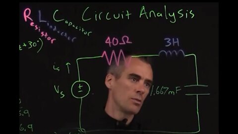 Finding current through RLC circuit including resistor, inductor and capacitor