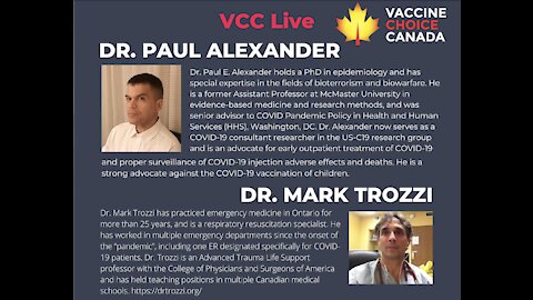 Drs. Paul Alexander and Mark Trozzi - The War On Our 5-11 years olds ends when CDN Mothers Stand Up!