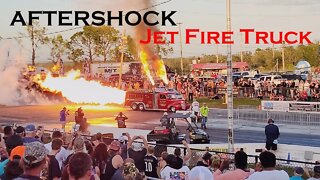 Aftershock Jet Fire Truck Snowbird Nationals Bradenton Florida Dec. 3 2022 #aftershock #railfanrob