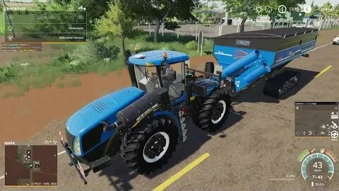 Farming Simulator 19 tentado colher o trigo mapa estancia sao carlos