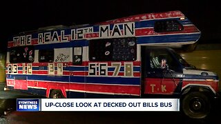 Up-close look at a decked out Bills bus