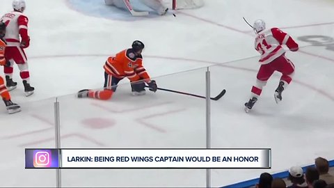 Dylan Larkin says it "would be an honor" to be Red Wings captain