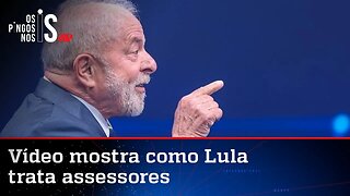 Lula se irrita nos bastidores e ofende assessor em debate