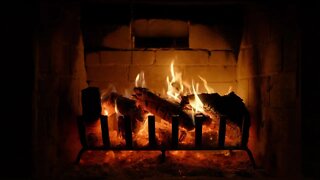 FIREPLACE (7 HOURS) Ultra HD 4K - Relaxing Fire Burning Video & Crackling Fireplace Sounds