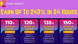 Cake Invest 24 Hour Degen Play | Earn Up To 240% With Cake Invest 🔥