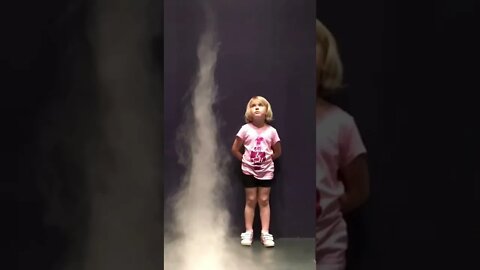 Little Girl Blows Out Indoor Tornado #museumoflife+science