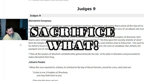 The Fate of Gideon's Sons and a Horrible Sacrifice Judges 9-12