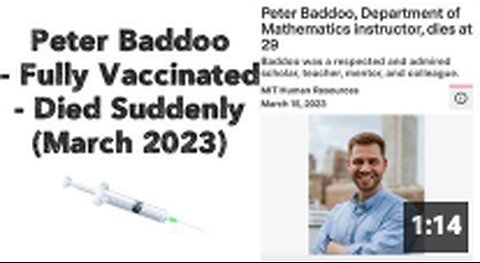 Peter Baddoo - Fully Vaccinated - Died Suddenly (March 2023) 💉🪦