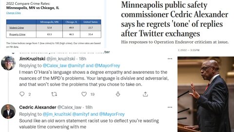 Mpls public safety commissioner Cedric Alexander says he regrets 'tone' of replies on Twitter