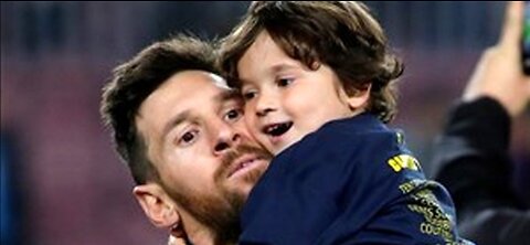 Messi's playful son