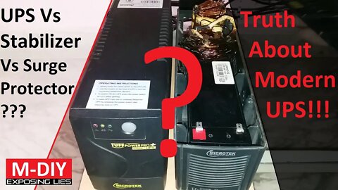 Truth About Modern UPS!!! UPS Vs. Voltage Stabilizer Vs. Surge Protector [Hindi]