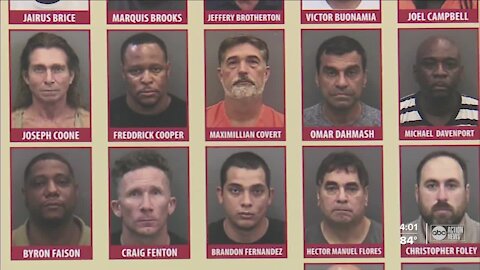 125 men arrested, 5 victims freed in Hillsborough County undercover human trafficking operation