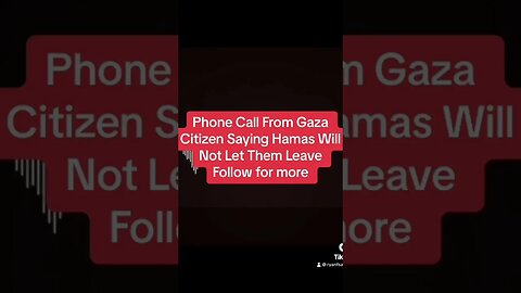 Phone Call from inside Gaza