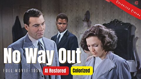 No Way Out (1950) | Colorized | Subtitled | Richard Widmark, Linda Darnell | Film Noir