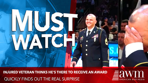 Injured Veteran Thinks He’s There To Receive An Award, Quickly Finds Out The Real Surprise