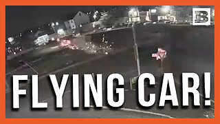 When Cars Can Fly! Vehicle Catches Air as It Speeds Through Traffic Circle