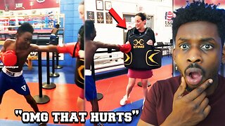 Women Humbled by 13 year old Boxer after after saying they could beat a man