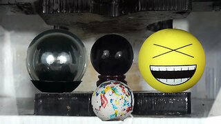 Exploding Balls Compilation | Obsidian | Fushigi | Jaw Breaker | Emoji |Crushed By Hydraulic Press