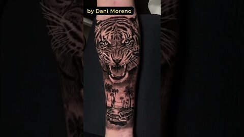 Stunning work by Dani Moreno #shorts #tattoos #inked #youtubeshorts