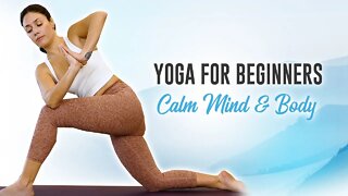 Beginners Yoga Class with Eliz | 24 Minute Vinyasa Flow for a Calm Mind, Pose How To, Home Workout