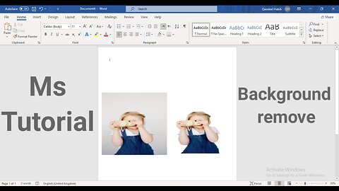 How remove picture background in ms word