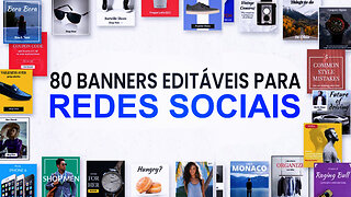 80 Banners editáveis para Redes Sociais