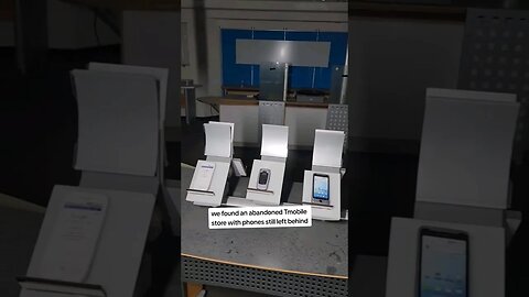 Abandoned T Mobile store with PHONES left behind