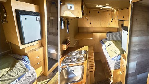 Van Builders Personal Stealth Sprinter Van Conversion with Full Bathroom and Kitchen. VAN LIFE TOUR!