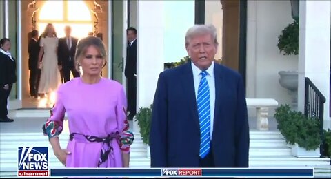 President Trump makes statement outside fundraiser at Mar-a-Lago