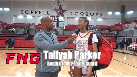 South Grand Prairie Guard Taliyah Parker after the Lady Warriors 52-40 Area Round Win over Braswell