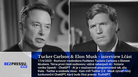 Tucker Carlson & Elon Musk - interview 1. část