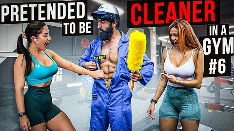 CRAZY CLEANER shocks GIRLS in a GYM prank | Aesthetics in Public