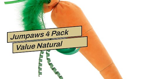 Jumpaws 4 Pack Value Natural Interactive Catnip Cat Toys Carrot with Natural Feathers, Accessor...