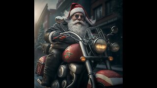 Motorcycle Santa