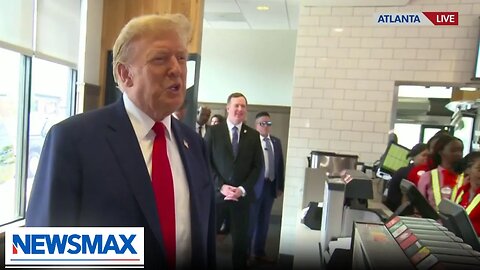 WATCH: Trump visits Chick-fil-A in Atlanta