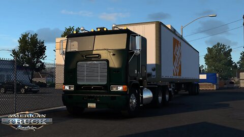 ATS Gameplay | Freightliner FLB | Kennewick WA to Lewiston ID | Empty Pallets 26,767lb