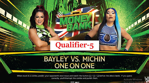 Bayley Vs Michin , Womens Money In The Bank Qualifier 5 , WWE 2k24 Gaming