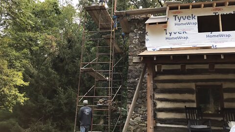 Building a stone chimney