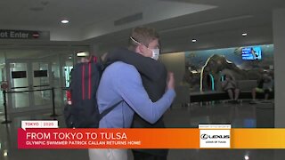 Local Olympic swimmer returns home from Tokyo